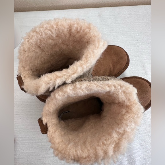 BearPaw Tan Suede/Sweater Fur Insulated Weatherproof Boots Women’s 7 - Picture 11 of 14